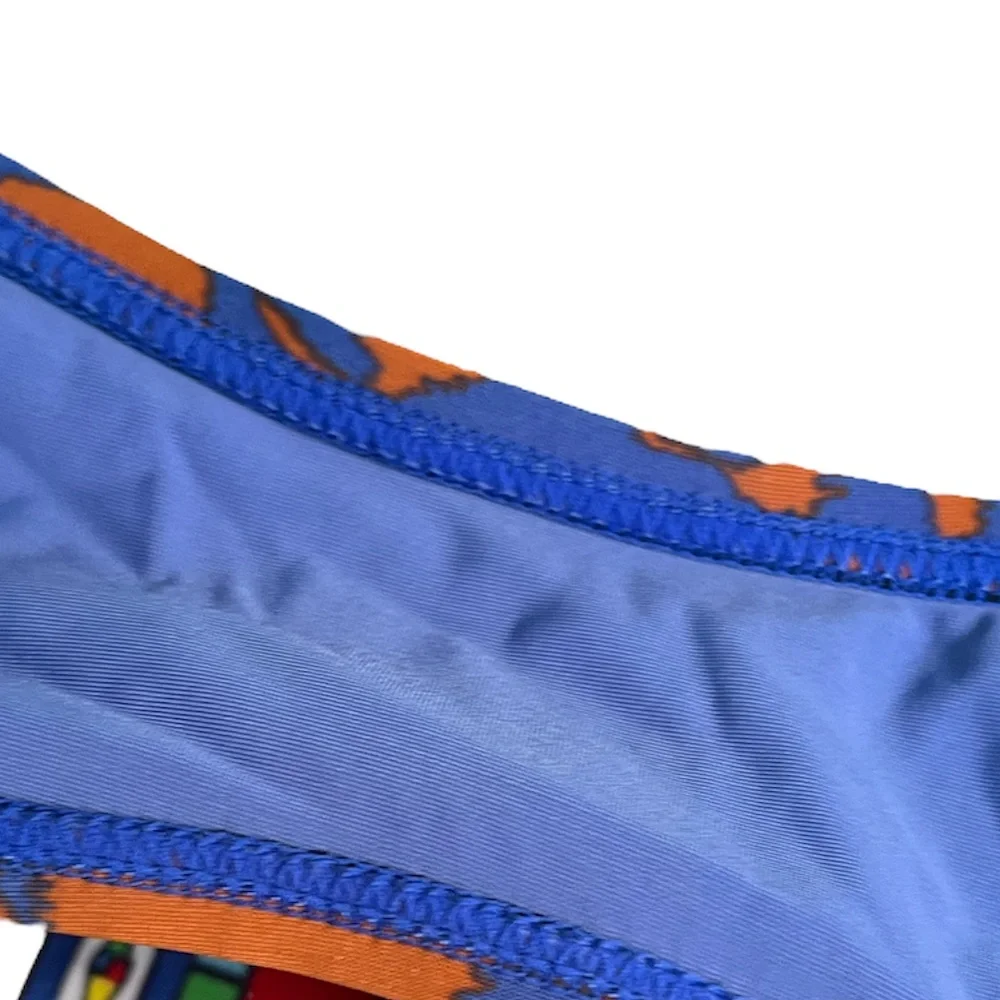 Vix Paula Hermanny Bikini Bottom Swim Blue Orange Size M EUC